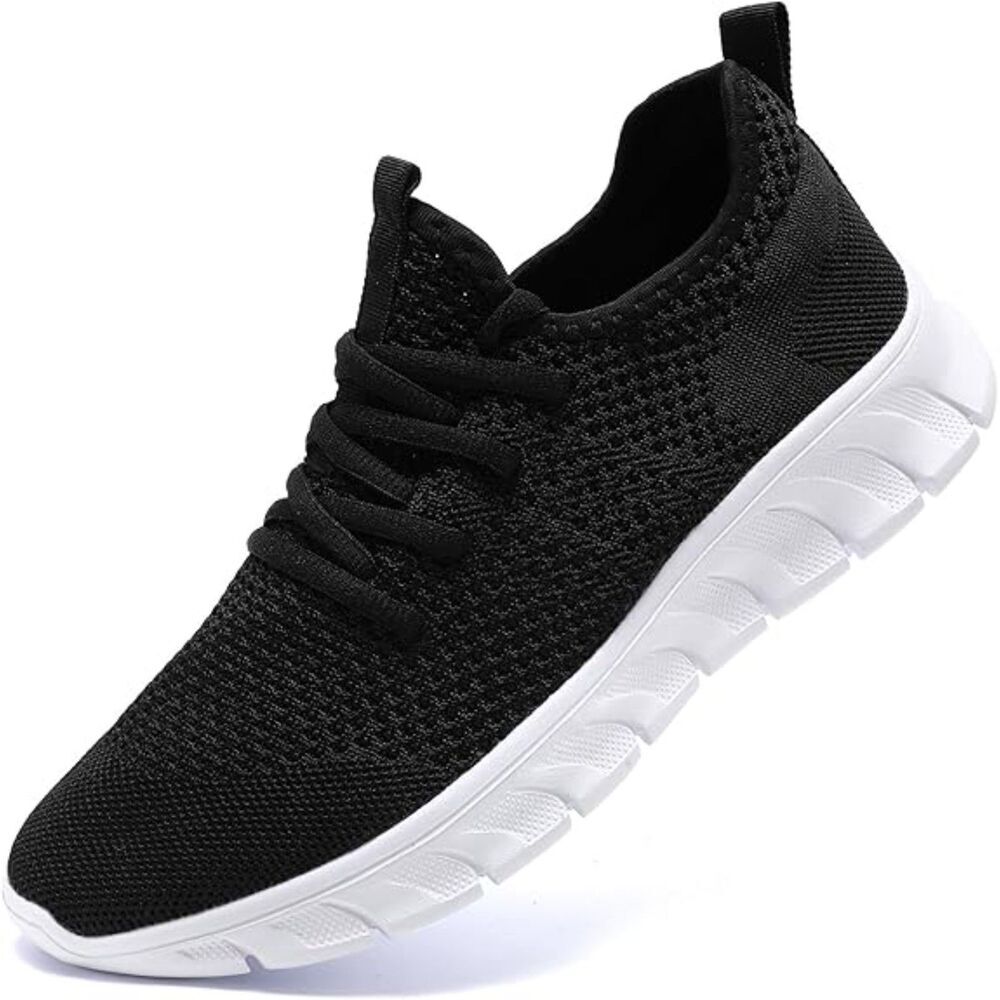Men's A Black Slip On Light Weight Tennis Walking Workout Athletic Sneakers